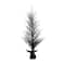 5ft. Pre-Lit LED Halloween Black Twig Artificial Fall Tree in Burlap Planter